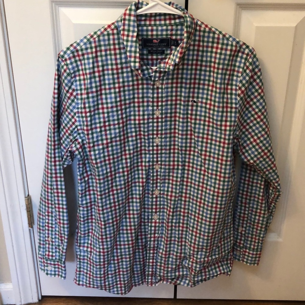 Vineyard Vines boys plaid shirt